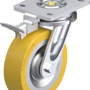 Blickle 852563 LO-SETH 160K-RI4 Kółko skrętne z hamulcem Średnica koła: 160 mm Maksymalne obciążenie: 700 kg 1 szt.