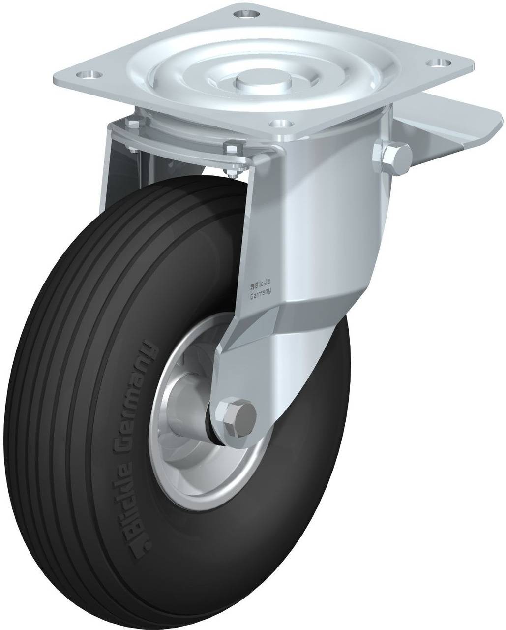 Blickle 287417 L-P 261R-ST Kółko skrętne z hamulcem Średnica koła: 260 mm Maksymalne obciążenie: 150 kg 1 szt. - obrazek 1