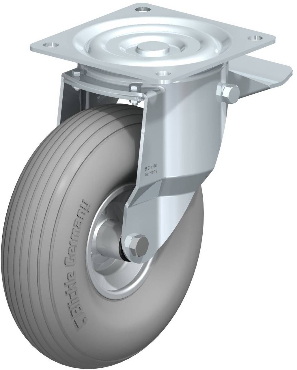 Blickle 295204 L-P 261R-ST-SG Kółko skrętne z hamulcem Średnica koła: 260 mm Maksymalne obciążenie: 150 kg 1 szt. - obrazek 1