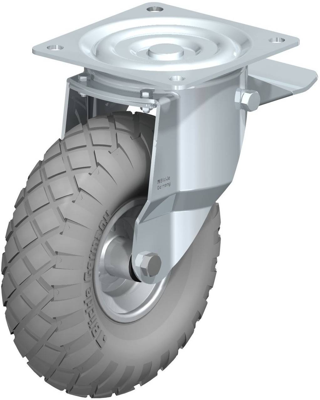 Blickle 746630 L-P 263R-ST-SG Kółko skrętne z hamulcem Średnica koła: 260 mm Maksymalne obciążenie: 150 kg 1 szt. - obrazek 1