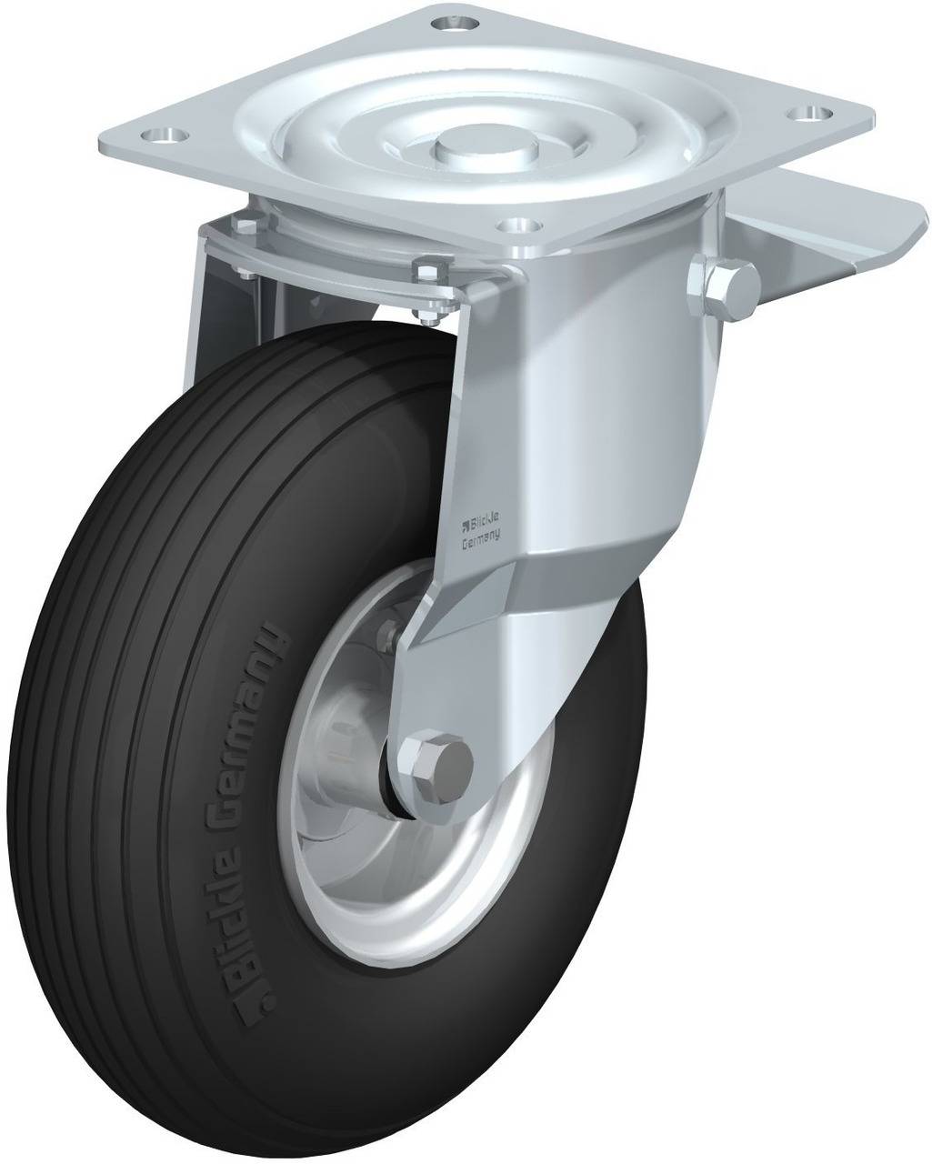Blickle 285858 L-P 265R-ST Kółko skrętne z hamulcem Średnica koła: 260 mm Maksymalne obciążenie: 250 kg 1 szt. - obrazek 1