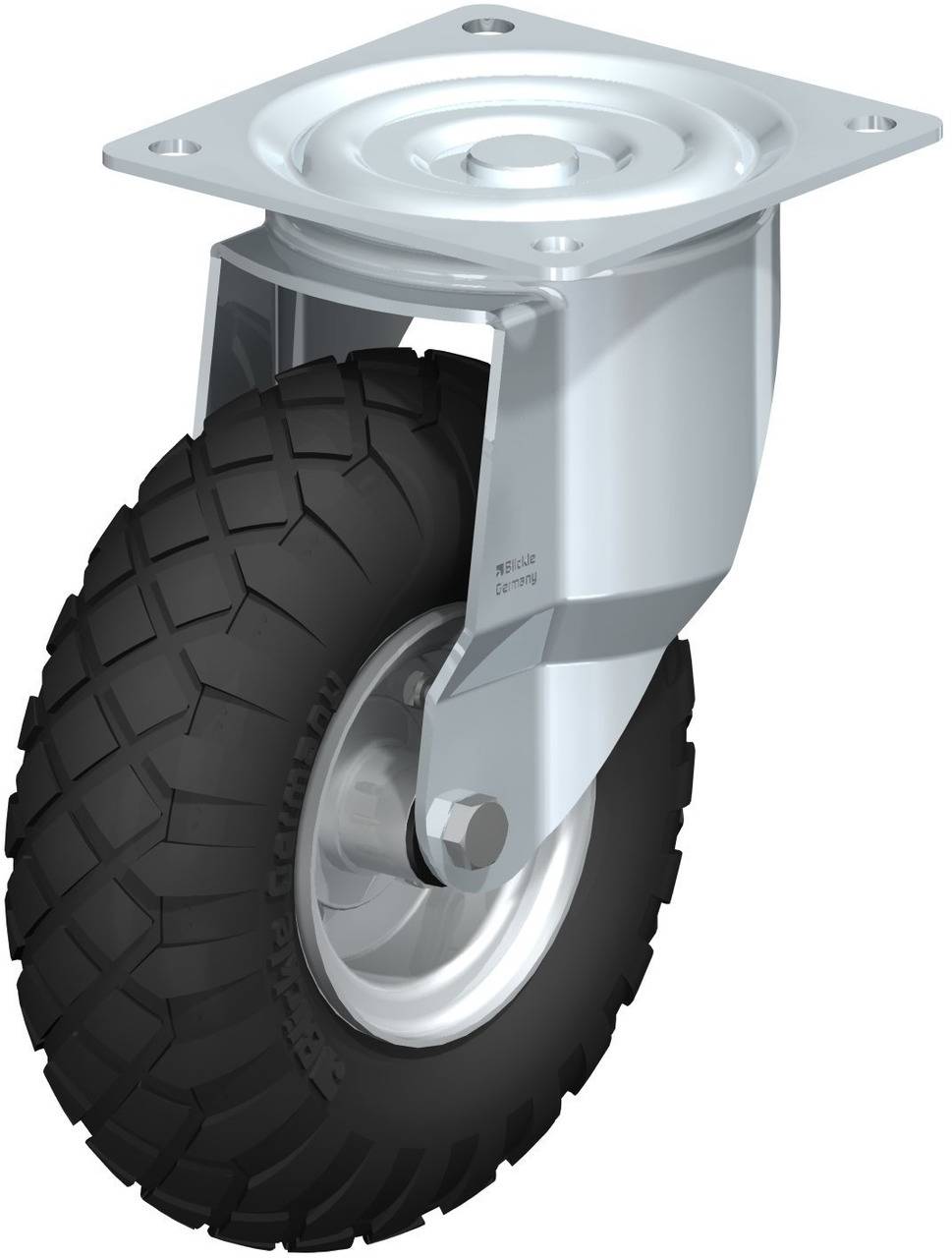 Blickle 23986 L-P 267R Kółko skrętne Średnica koła: 260 mm Maksymalne obciążenie: 250 kg 1 szt. - obrazek 1