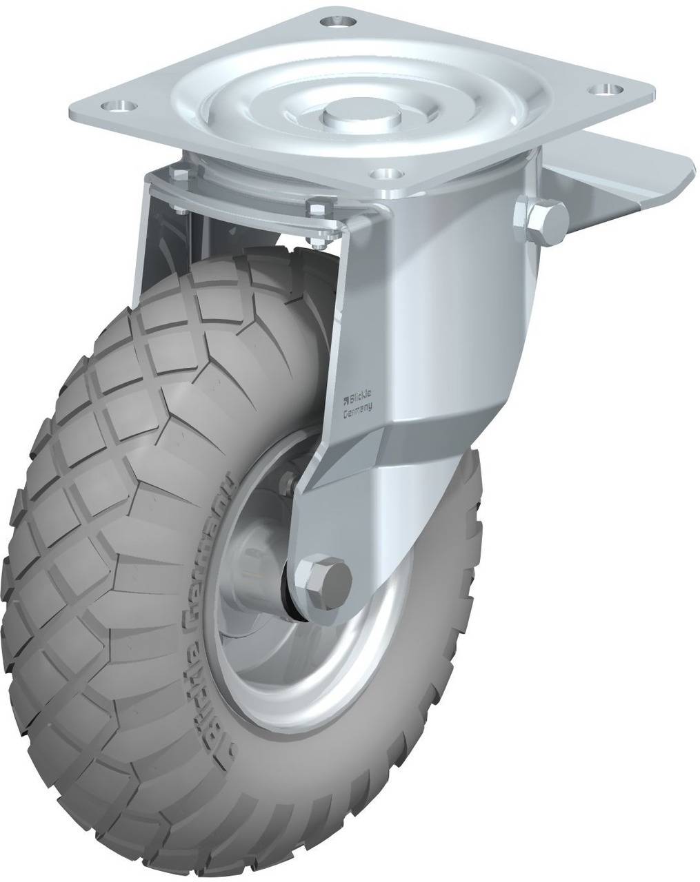 Blickle 416099 L-P 267R-ST-SG Kółko skrętne z hamulcem Średnica koła: 260 mm Maksymalne obciążenie: 250 kg 1 szt. - obrazek 1