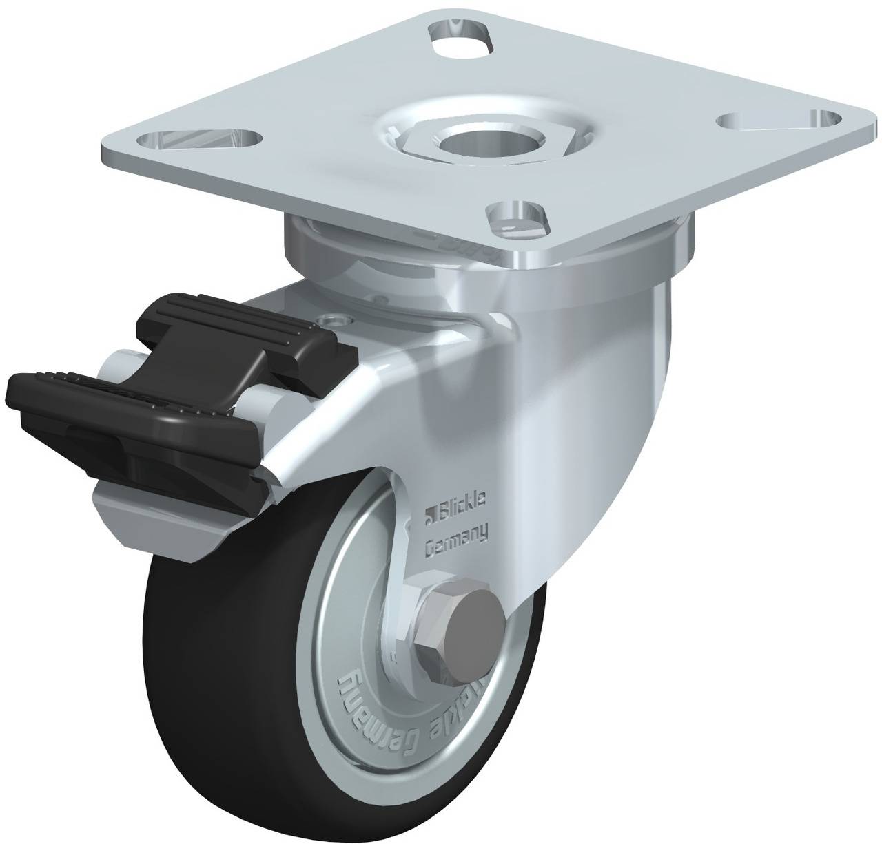 Blickle 757087 LPA-PATH 50KF-FI Kółko skrętne z hamulcem Średnica koła: 50 mm Maksymalne obciążenie: 75 kg 1 szt. - obrazek 1