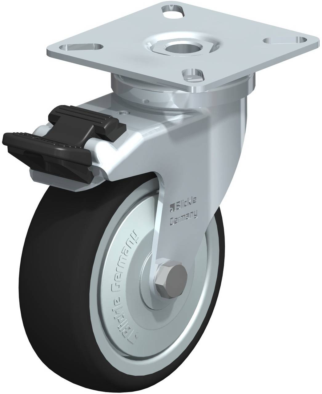 Blickle 757091 LPA-PATH 75KF-FI Kółko skrętne z hamulcem Średnica koła: 75 mm Maksymalne obciążenie: 75 kg 1 szt. - obrazek 1
