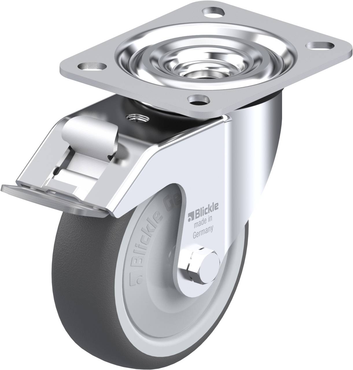 Blickle 759141 L-PATH 100KF-FI Kółko skrętne z hamulcem Średnica koła: 100 mm Maksymalne obciążenie: 200 kg 1 szt. - obrazek 1