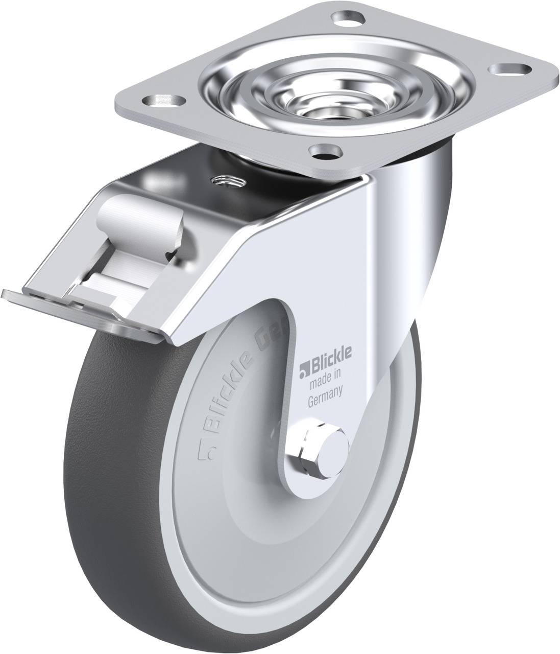 Blickle 759142 L-PATH 125KF-FI Kółko skrętne z hamulcem Średnica koła: 125 mm Maksymalne obciążenie: 250 kg 1 szt. - obrazek 1