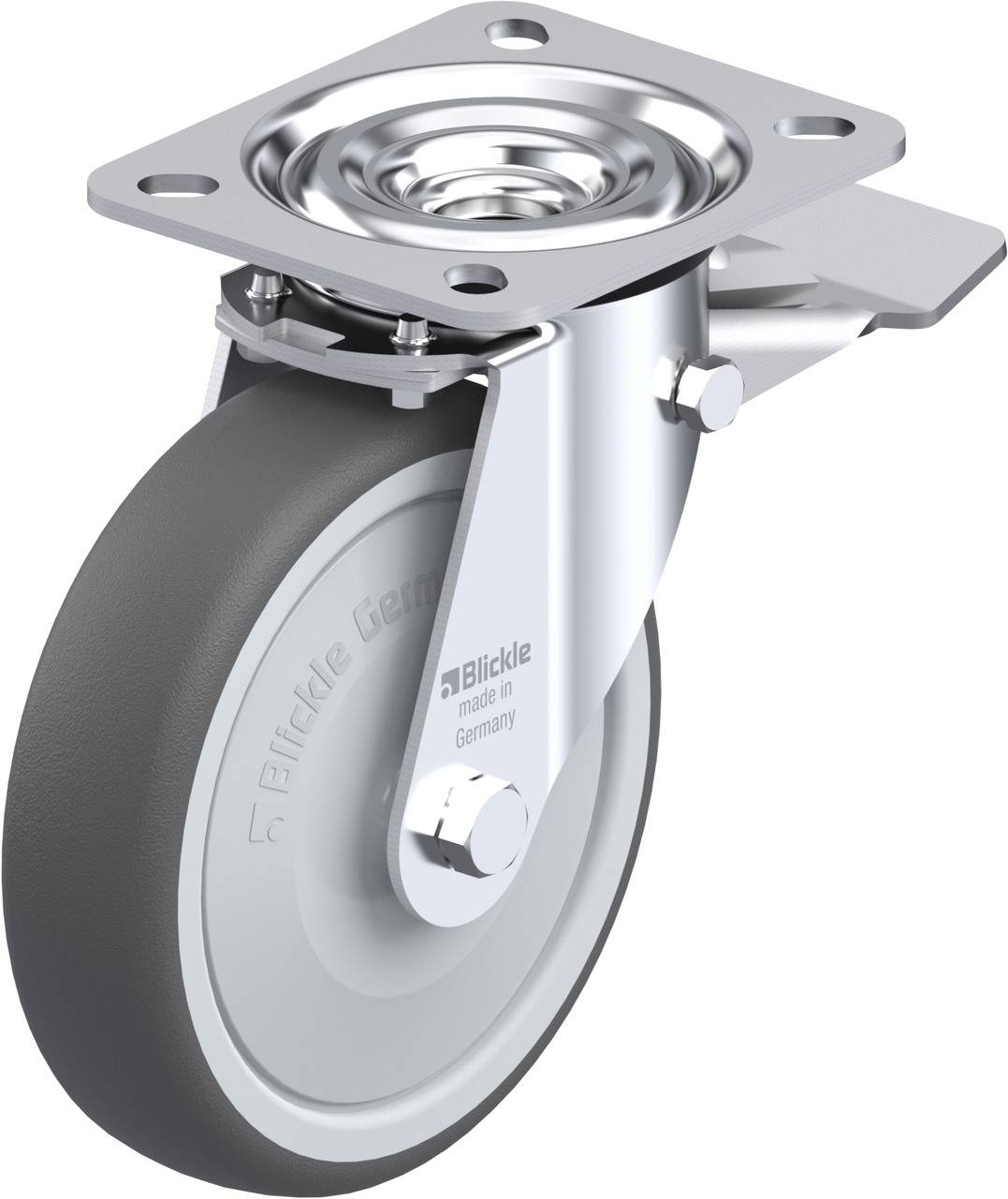 Blickle 852202 L-PATH 125KF-ST Kółko skrętne z hamulcem Średnica koła: 125 mm Maksymalne obciążenie: 250 kg 1 szt. - obrazek 1
