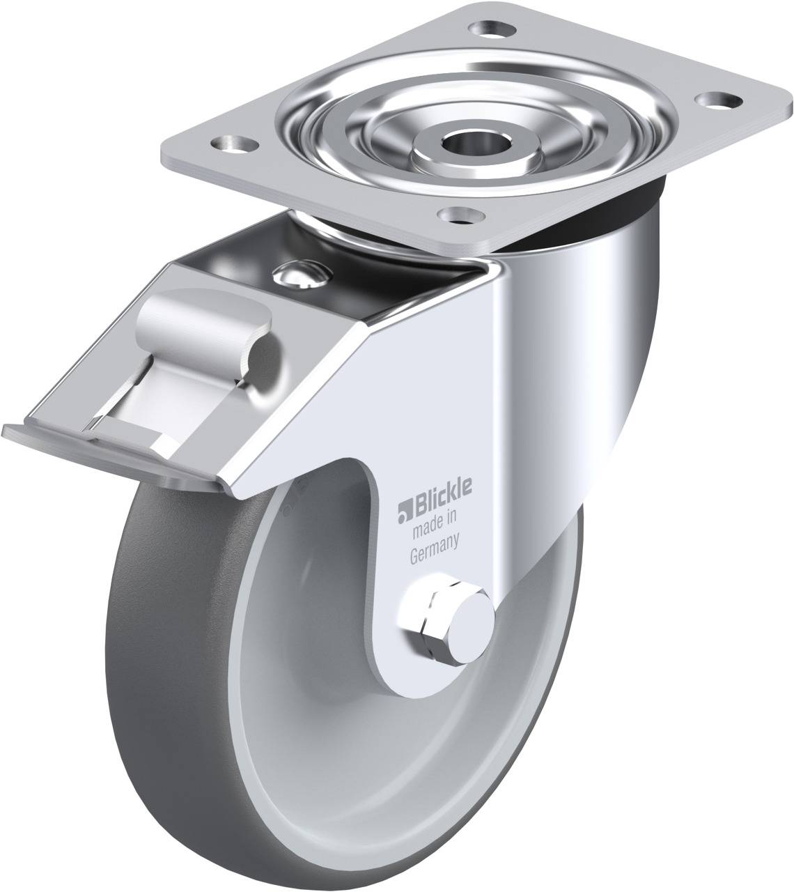Blickle 847019 L-PATH 160R-FI Kółko skrętne z hamulcem Średnica koła: 160 mm Maksymalne obciążenie: 400 kg 1 szt. - obrazek 1