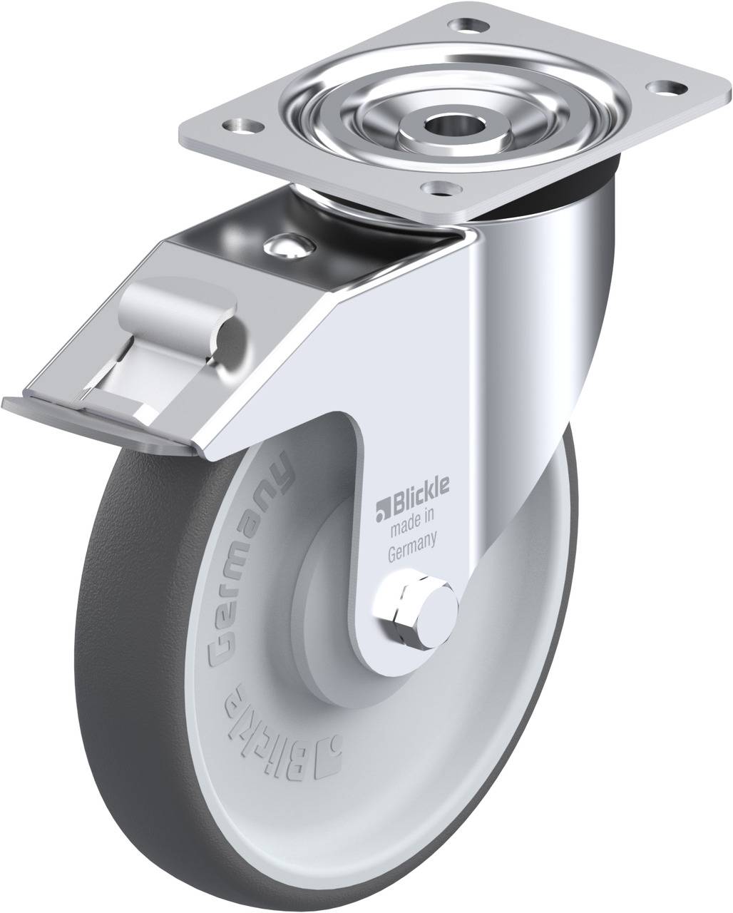Blickle 847027 L-PATH 200KA-FI Kółko skrętne z hamulcem Średnica koła: 200 mm Maksymalne obciążenie: 400 kg 1 szt. - obrazek 1