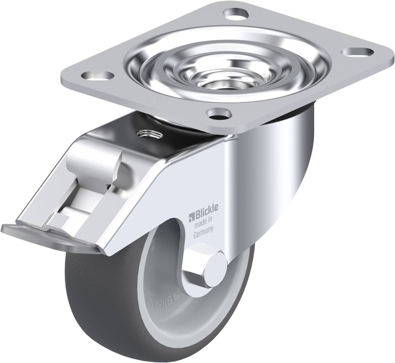 Blickle 317370 L-PATH 80G-FI Kółko skrętne z hamulcem Średnica koła: 80 mm Maksymalne obciążenie: 150 kg 1 szt. - obrazek 1