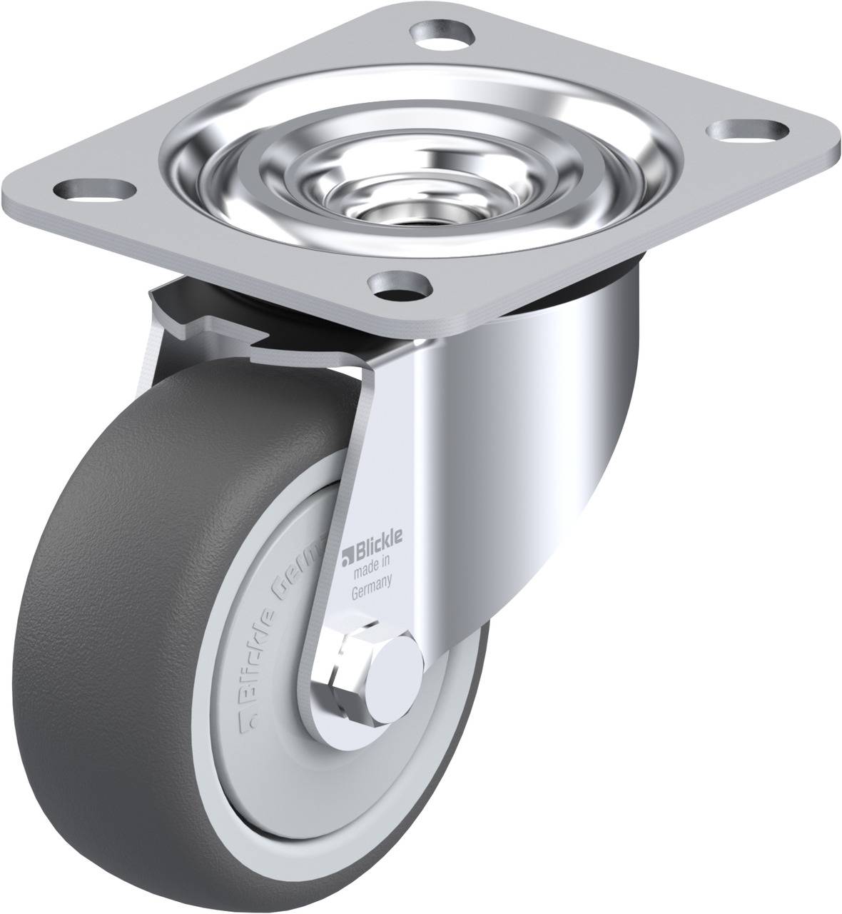 Blickle 757028 L-PATH 80KF Kółko skrętne Średnica koła: 80 mm Maksymalne obciążenie: 150 kg 1 szt. - obrazek 1