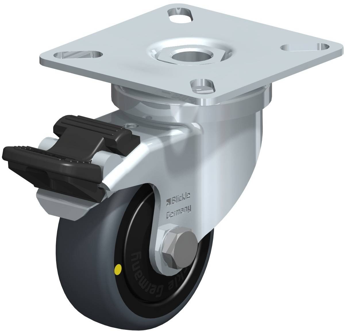 Blickle 625103 LPA-TPA 50KF-FI-ELS Kółko skrętne z hamulcem Średnica koła: 50 mm Maksymalne obciążenie: 30 kg 1 szt. - obrazek 1