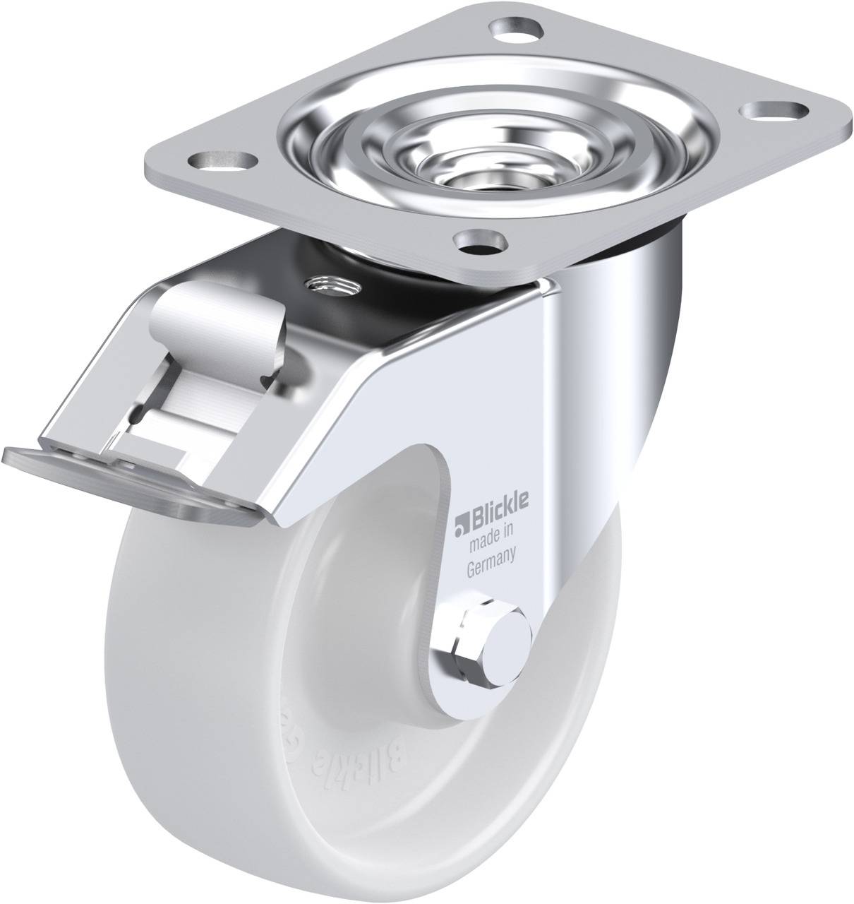Blickle 9126 L-PO 100R-FI Kółko skrętne z hamulcem Średnica koła: 100 mm Maksymalne obciążenie: 250 kg 1 szt. - obrazek 1