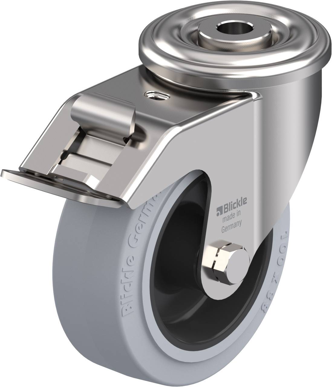 Blickle 606657 LEXR-POEV 100G-FI-SG Kółko skrętne z hamulcem Średnica koła: 100 mm Maksymalne obciążenie: 150 kg 1 szt. - obrazek 1