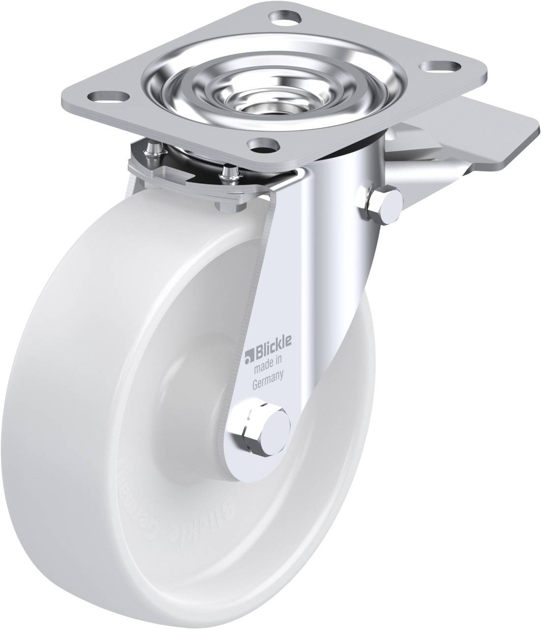 Blickle 57323 L-PO 125R-ST Kółko skrętne z hamulcem Średnica koła: 125 mm Maksymalne obciążenie: 250 kg 1 szt. - obrazek 1