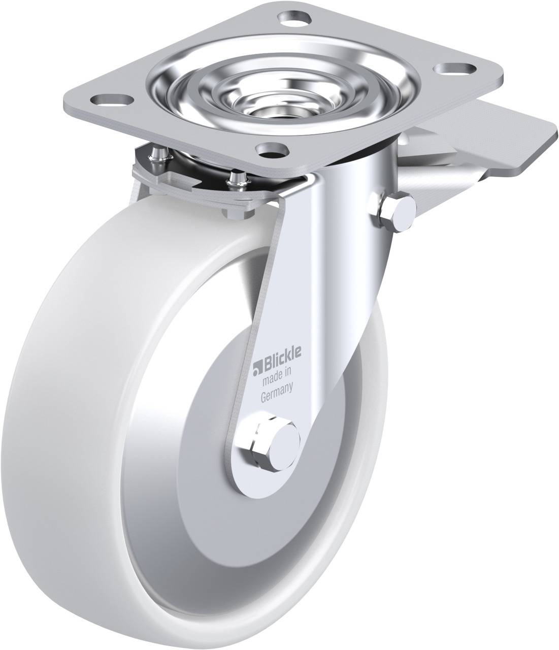 Blickle 97014 L-PO 125R-ST-FA Kółko skrętne z hamulcem Średnica koła: 125 mm Maksymalne obciążenie: 250 kg 1 szt. - obrazek 1