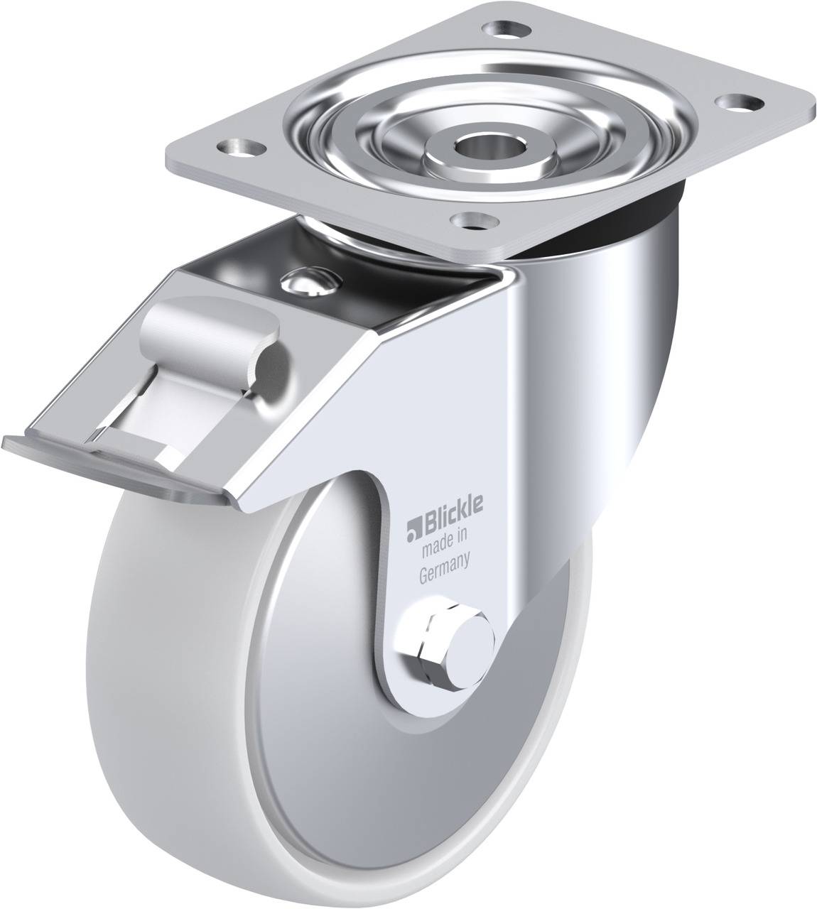Blickle 70631 L-PO 150R-FI-FA Kółko skrętne z hamulcem Średnica koła: 150 mm Maksymalne obciążenie: 400 kg 1 szt. - obrazek 1