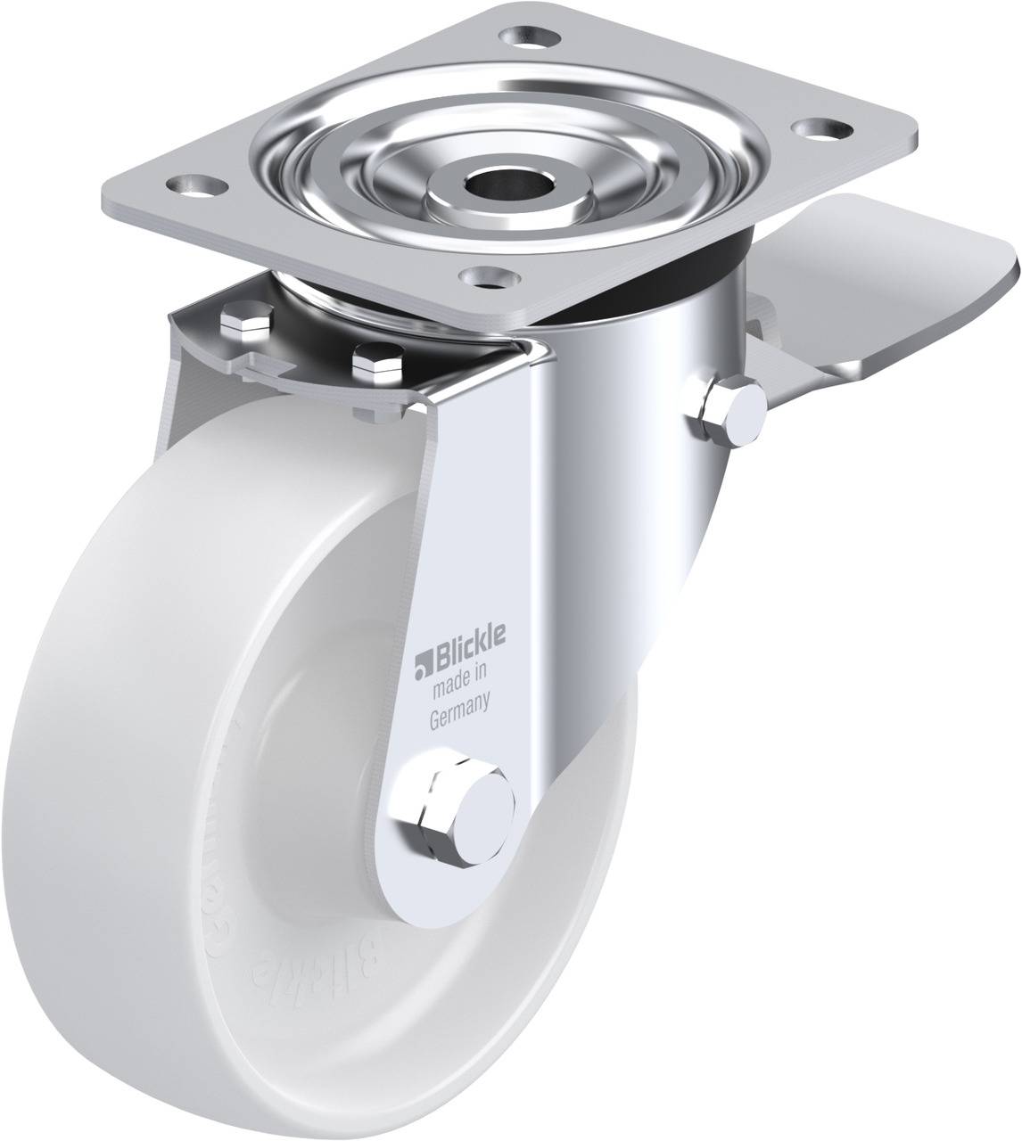 Blickle 101766 L-PO 150XR-ST Kółko skrętne z hamulcem Średnica koła: 150 mm Maksymalne obciążenie: 400 kg 1 szt. - obrazek 1
