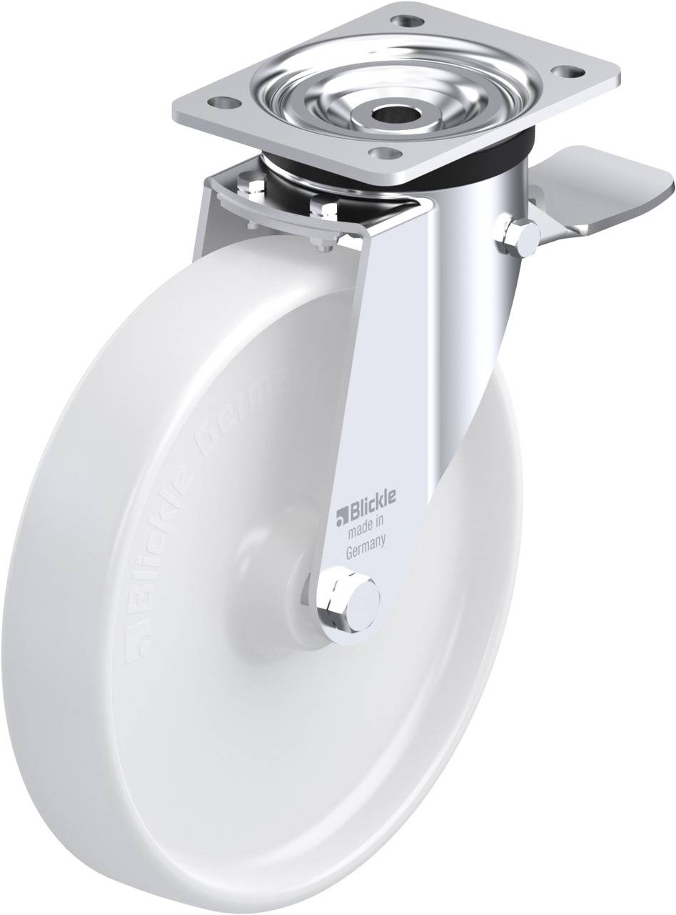 Blickle 72611 L-PO 250G-3-ST Kółko skrętne z hamulcem Średnica koła: 250 mm Maksymalne obciążenie: 500 kg 1 szt. - obrazek 1