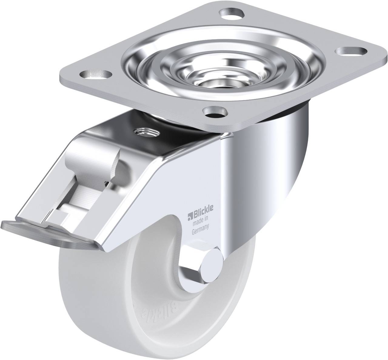 Blickle 614206 L-PO 80R-FI Kółko skrętne z hamulcem Średnica koła: 80 mm Maksymalne obciążenie: 220 kg 1 szt. - obrazek 1