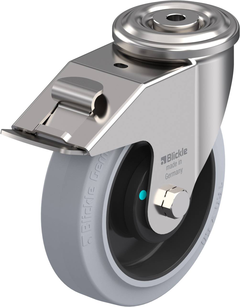 Blickle 632406 LEXR-POEV 160KAD-FI-SG Kółko skrętne z hamulcem Średnica koła: 160 mm Maksymalne obciążenie: 300 kg 1 szt - obrazek 1
