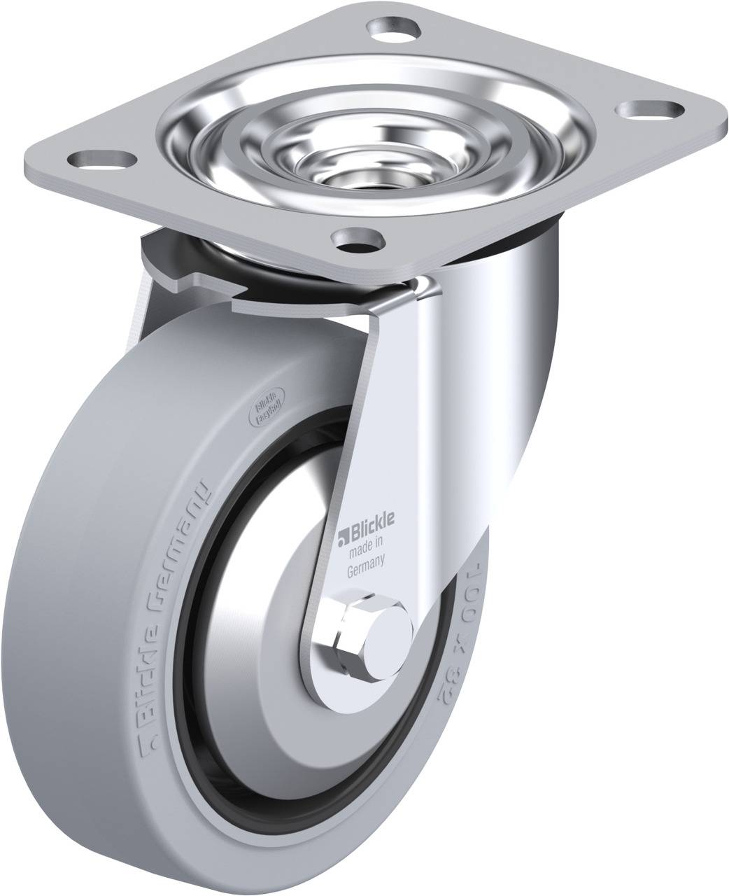 Blickle 403709 L-POEV 100KA-SG-FA Kółko skrętne Średnica koła: 100 mm Maksymalne obciążenie: 200 kg 1 szt. - obrazek 1