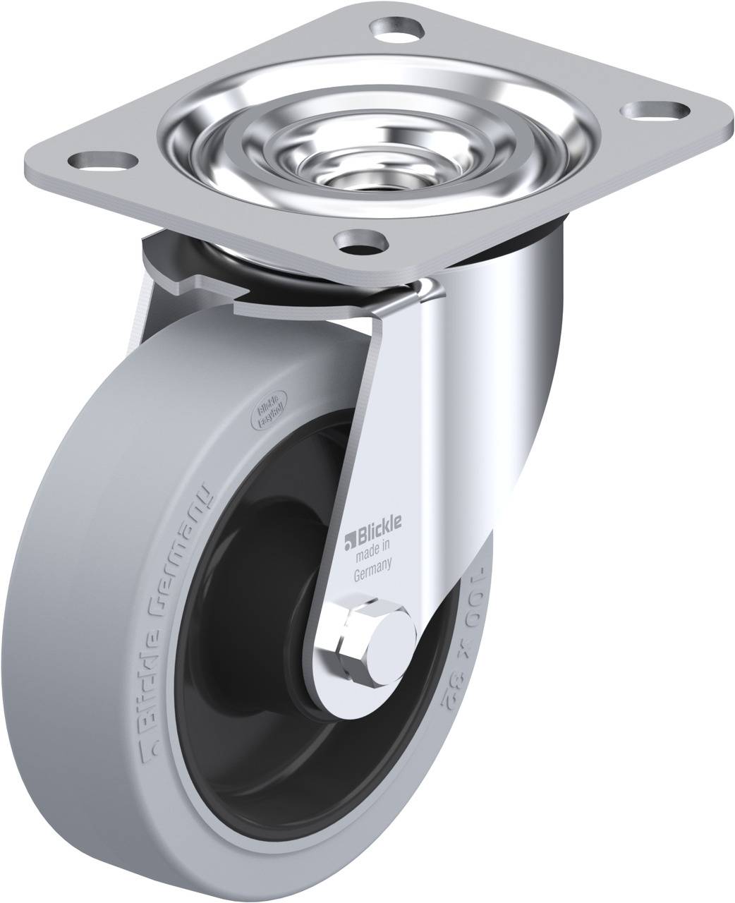 Blickle 850514 L-POEV 100XR-SG Kółko skrętne Średnica koła: 100 mm Maksymalne obciążenie: 200 kg 1 szt. - obrazek 1