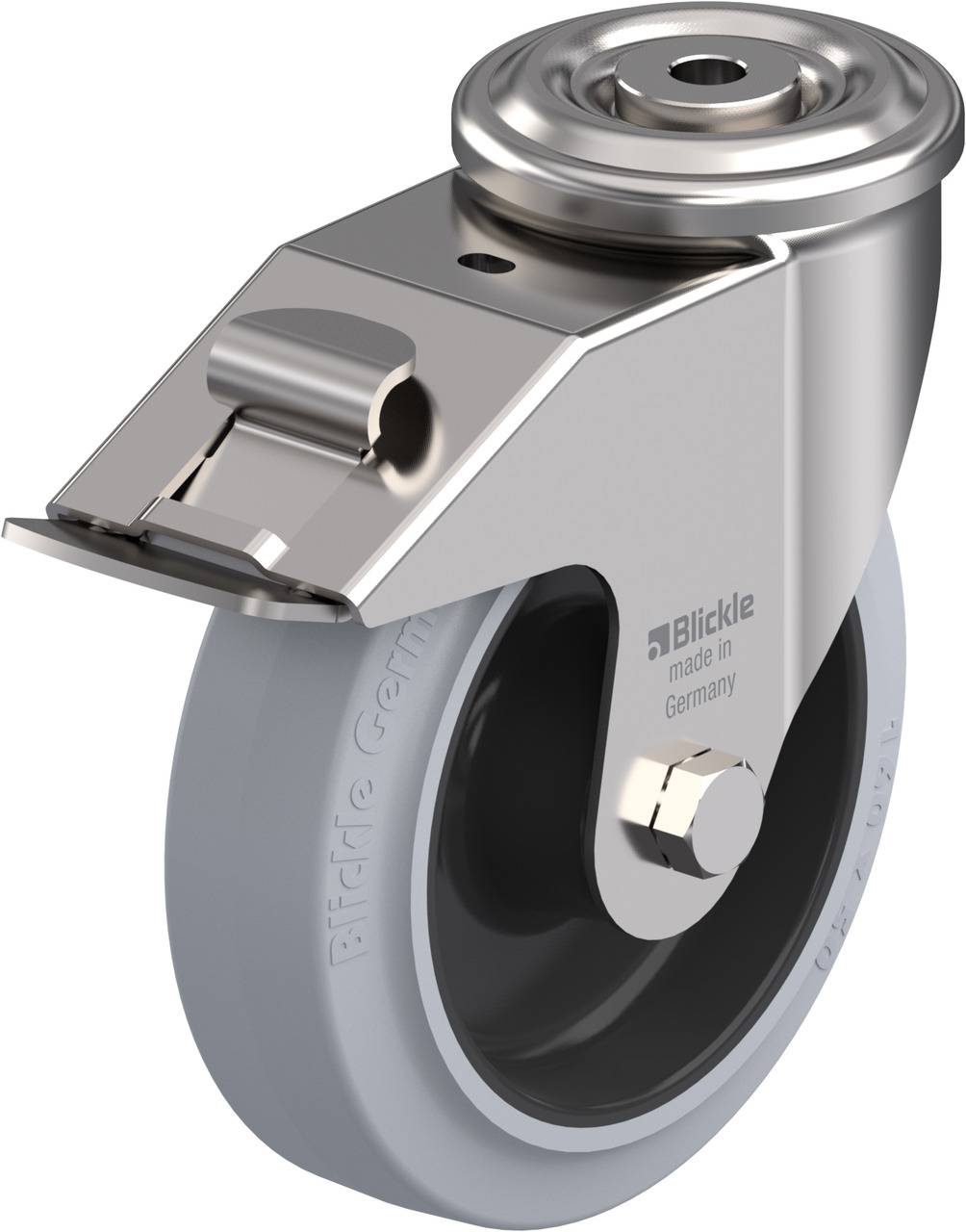 Blickle 637884 LEXR-POEV 160XR-FI-SG Kółko skrętne z hamulcem Średnica koła: 160 mm Maksymalne obciążenie: 300 kg 1 szt. - obrazek 1