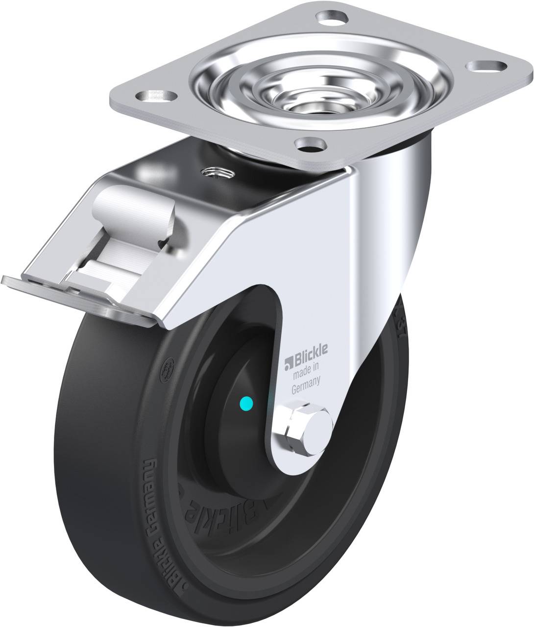 Blickle 850567 L-POEV 125KAD-FI Kółko skrętne z hamulcem Średnica koła: 125 mm Maksymalne obciążenie: 250 kg 1 szt. - obrazek 1