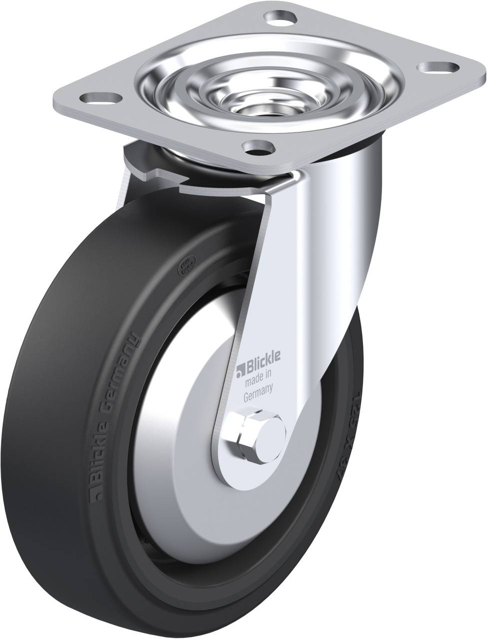 Blickle 98020 L-POEV 125KA-FA Kółko skrętne Średnica koła: 125 mm Maksymalne obciążenie: 250 kg 1 szt. - obrazek 1