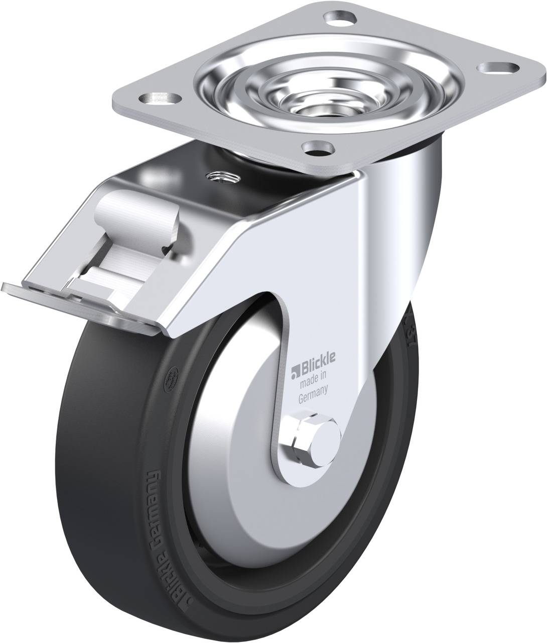 Blickle 596676 L-POEV 125KA-FI-FA Kółko skrętne z hamulcem Średnica koła: 125 mm Maksymalne obciążenie: 250 kg 1 szt. - obrazek 1