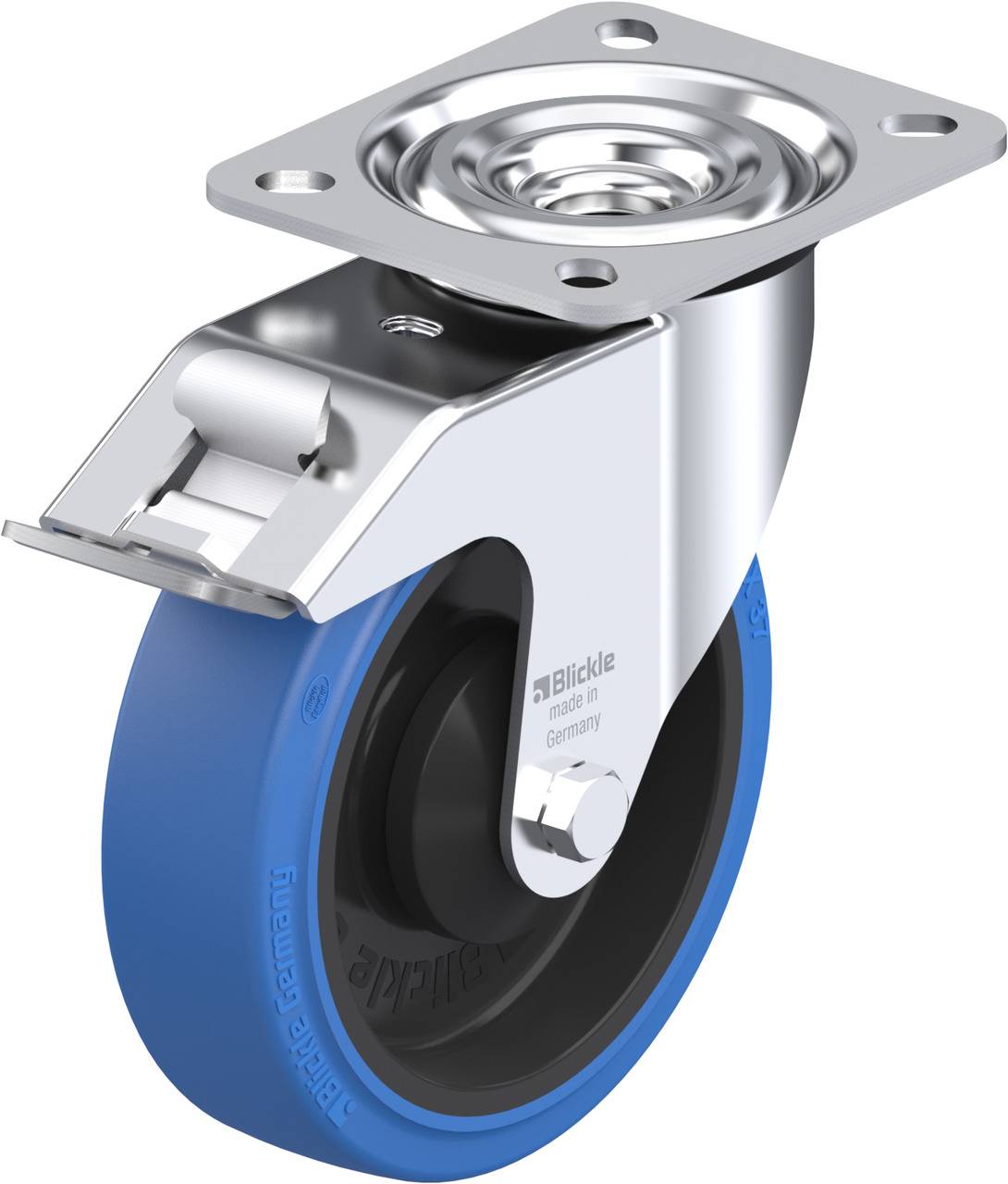 Blickle 654707 L-POEV 125KA-FI-SB Kółko skrętne z hamulcem Średnica koła: 125 mm Maksymalne obciążenie: 250 kg 1 szt. - obrazek 1