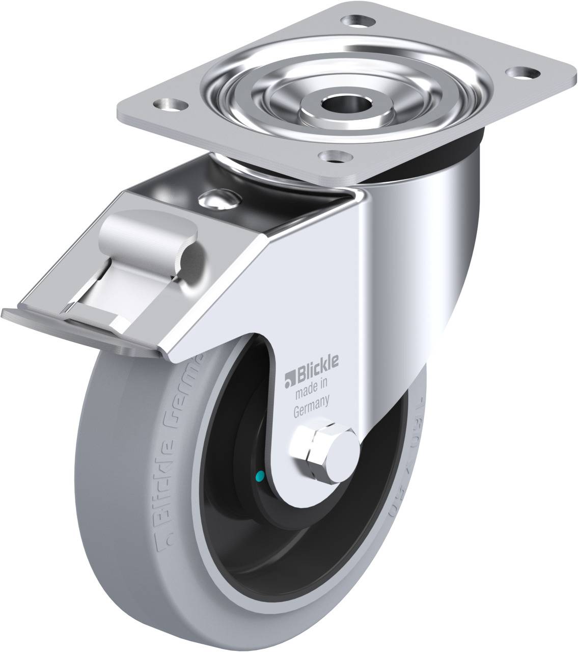 Blickle 704106 L-POEV 160KAD-FI-SG Kółko skrętne z hamulcem Średnica koła: 160 mm Maksymalne obciążenie: 400 kg 1 szt. - obrazek 1