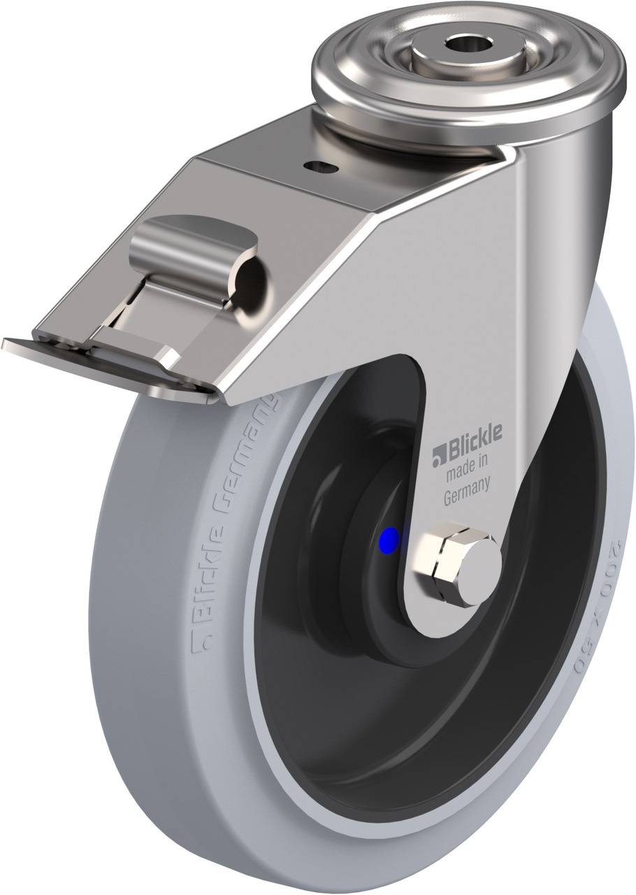 Blickle 853649 LEXR-POEV 200XKA-FI-SG Kółko skrętne z hamulcem Średnica koła: 200 mm Maksymalne obciążenie: 300 kg 1 szt - obrazek 1