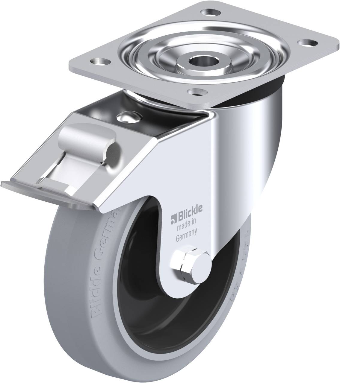 Blickle 6742 L-POEV 160XR-FI-SG Kółko skrętne z hamulcem Średnica koła: 160 mm Maksymalne obciążenie: 400 kg 1 szt. - obrazek 1