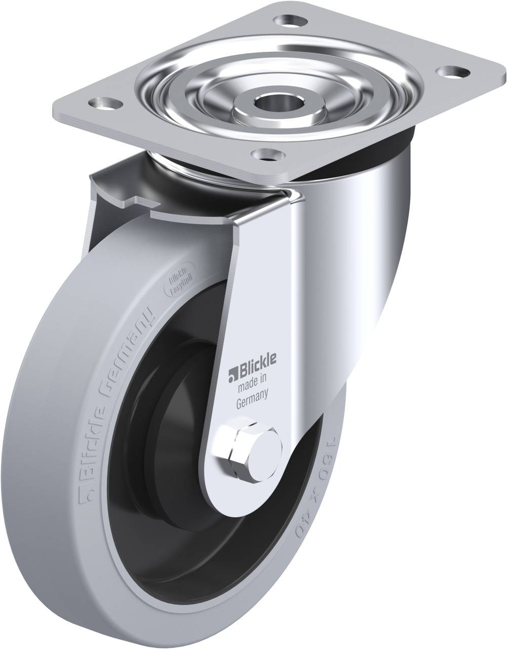 Blickle 850609 L-POEV 161KA-SG Kółko skrętne Średnica koła: 160 mm Maksymalne obciążenie: 320 kg 1 szt. - obrazek 1