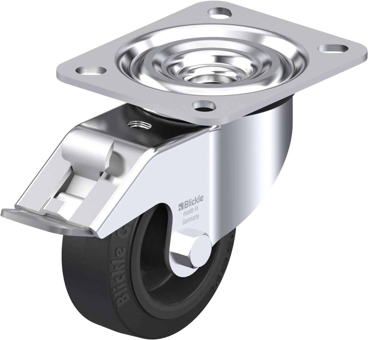 Blickle 842778 L-POEV 80G-FI Kółko skrętne z hamulcem Średnica koła: 80 mm Maksymalne obciążenie: 140 kg 1 szt. - obrazek 1
