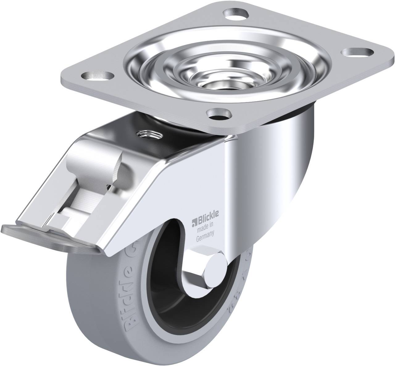 Blickle 850434 L-POEV 80G-FI-SG Kółko skrętne z hamulcem Średnica koła: 80 mm Maksymalne obciążenie: 140 kg 1 szt. - obrazek 1