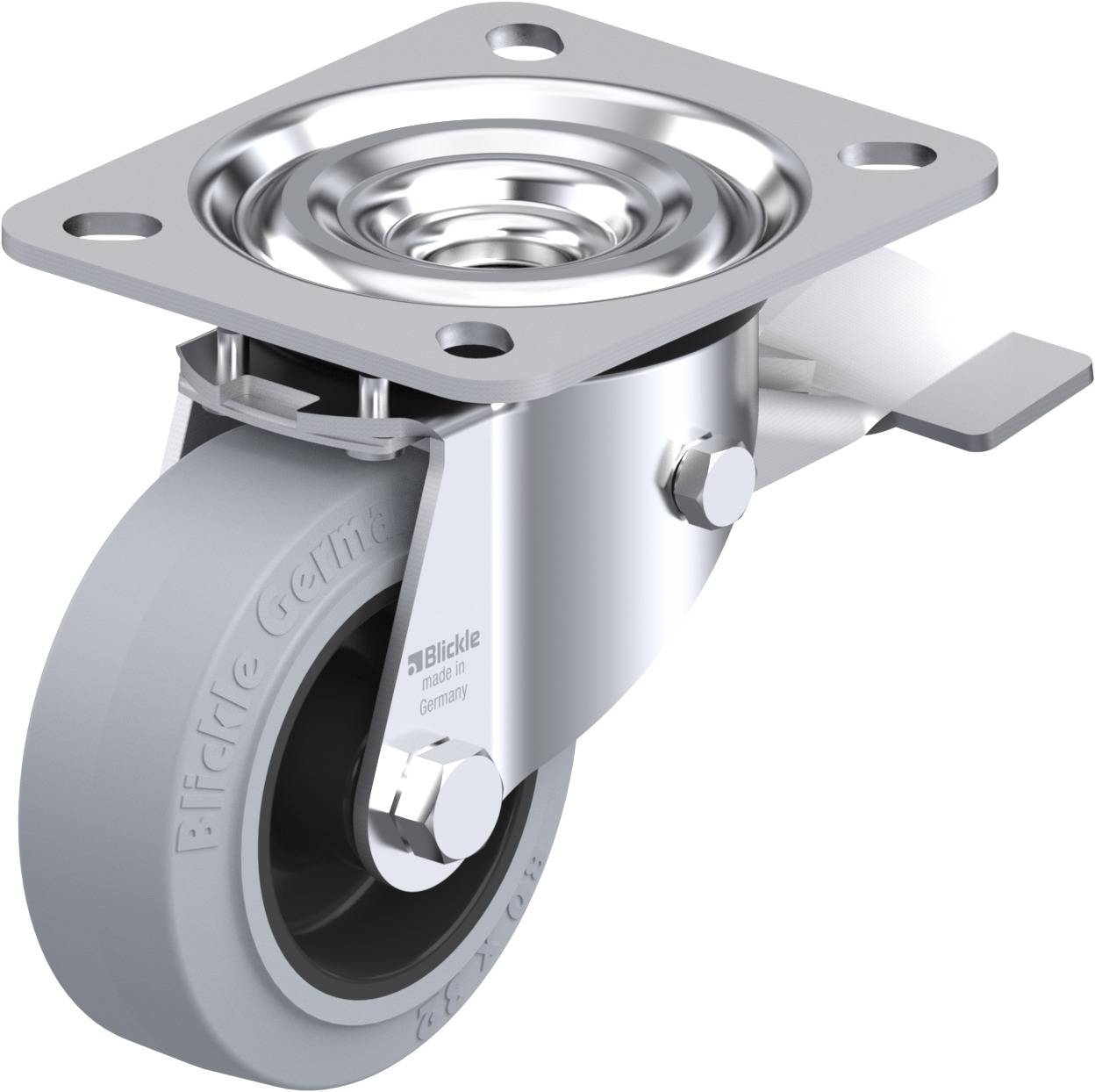 Blickle 850440 L-POEV 80G-ST-SG Kółko skrętne z hamulcem Średnica koła: 80 mm Maksymalne obciążenie: 140 kg 1 szt. - obrazek 1