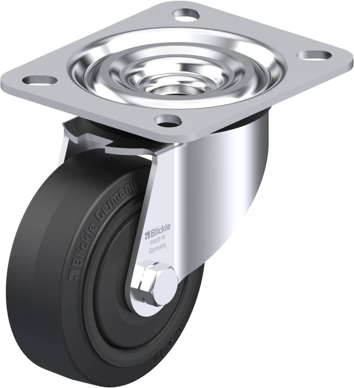 Blickle 754970 L-POEV 80KF Kółko skrętne Średnica koła: 80 mm Maksymalne obciążenie: 140 kg 1 szt. - obrazek 1