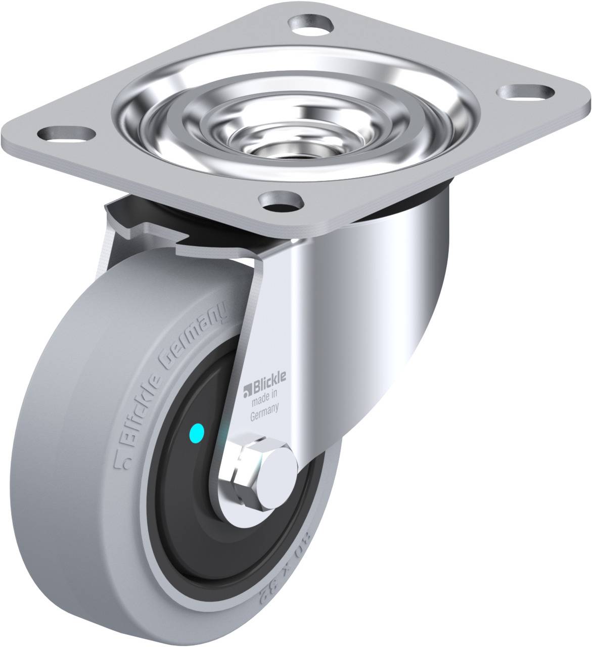 Blickle 850481 L-POEV 80KFD-SG Kółko skrętne Średnica koła: 80 mm Maksymalne obciążenie: 140 kg 1 szt. - obrazek 1
