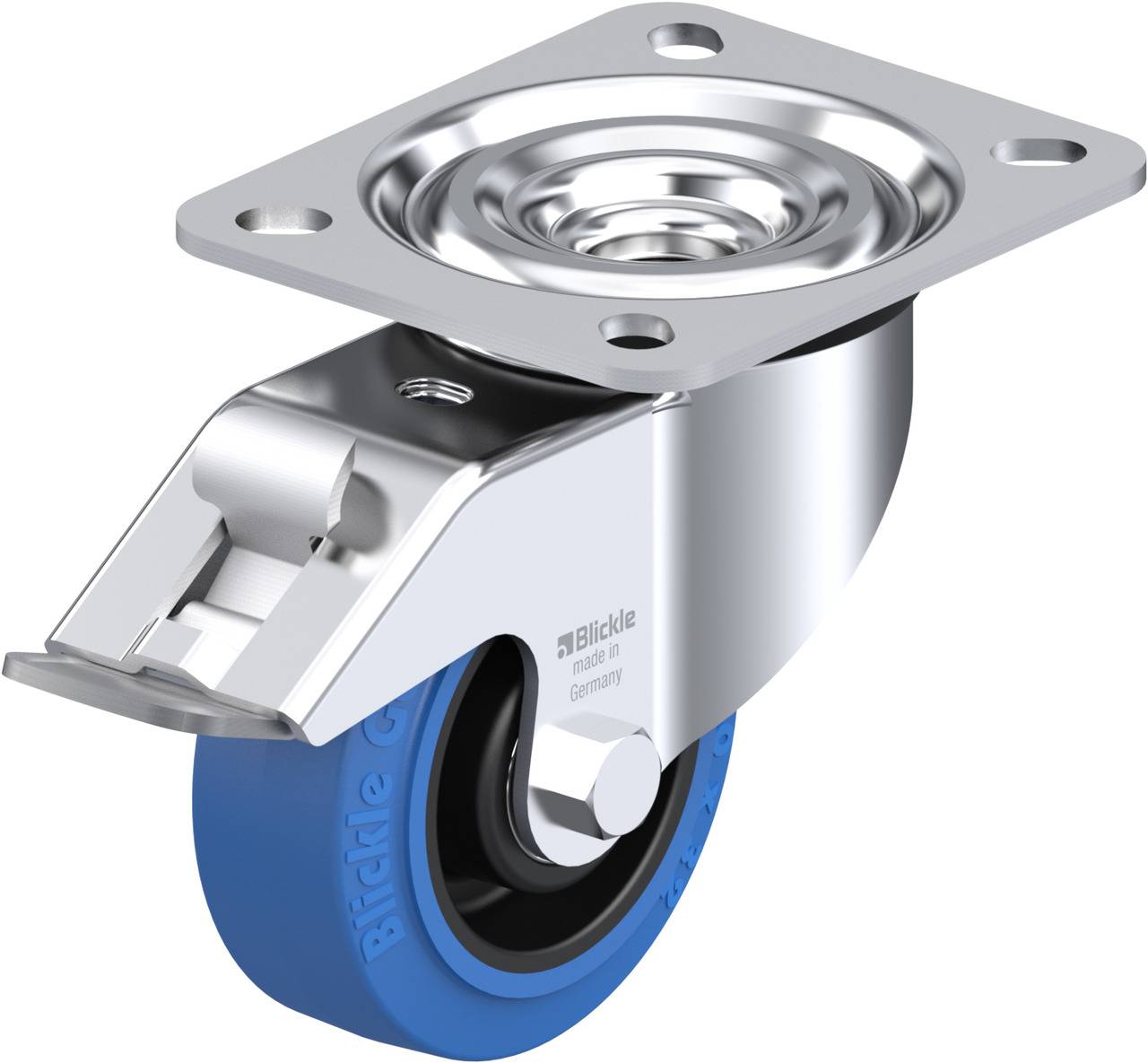 Blickle 634998 L-POEV 80R-FI-SB Kółko skrętne z hamulcem Średnica koła: 80 mm Maksymalne obciążenie: 140 kg 1 szt. - obrazek 1