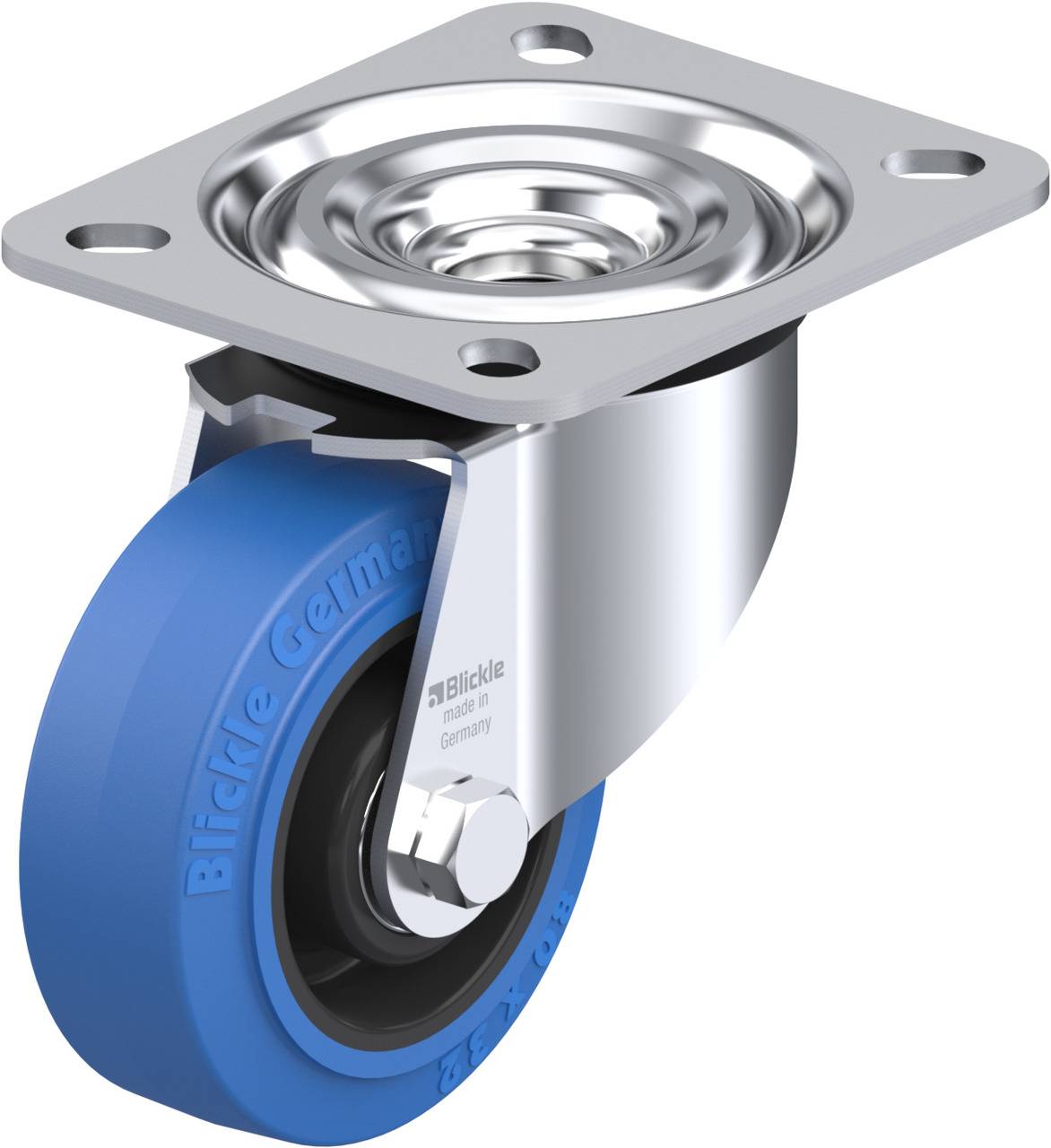 Blickle 634980 L-POEV 80R-SB Kółko skrętne Średnica koła: 80 mm Maksymalne obciążenie: 140 kg 1 szt. - obrazek 1