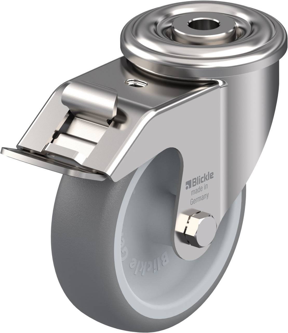 Blickle 640987 LEXR-TPA 102G-FI Kółko skrętne z hamulcem Średnica koła: 100 mm Maksymalne obciążenie: 110 kg 1 szt. - obrazek 1