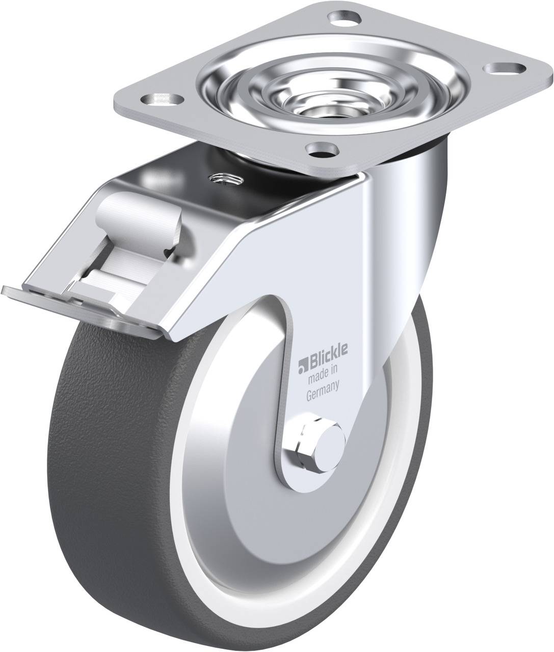 Blickle 259820 L-POTH 125G-FI-FA Kółko skrętne z hamulcem Średnica koła: 125 mm Maksymalne obciążenie: 250 kg 1 szt. - obrazek 1