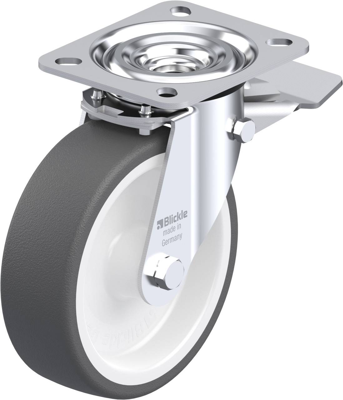 Blickle 51300 L-POTH 125G-ST Kółko skrętne z hamulcem Średnica koła: 125 mm Maksymalne obciążenie: 250 kg 1 szt. - obrazek 1
