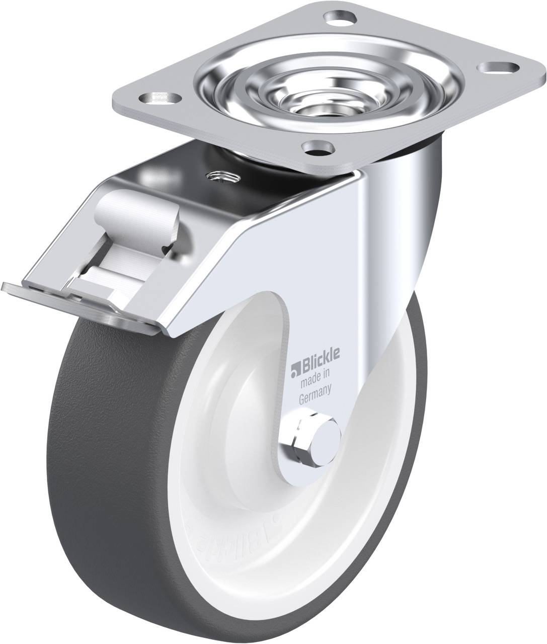 Blickle 300772 L-POTH 125KA-FI Kółko skrętne z hamulcem Średnica koła: 125 mm Maksymalne obciążenie: 250 kg 1 szt. - obrazek 1