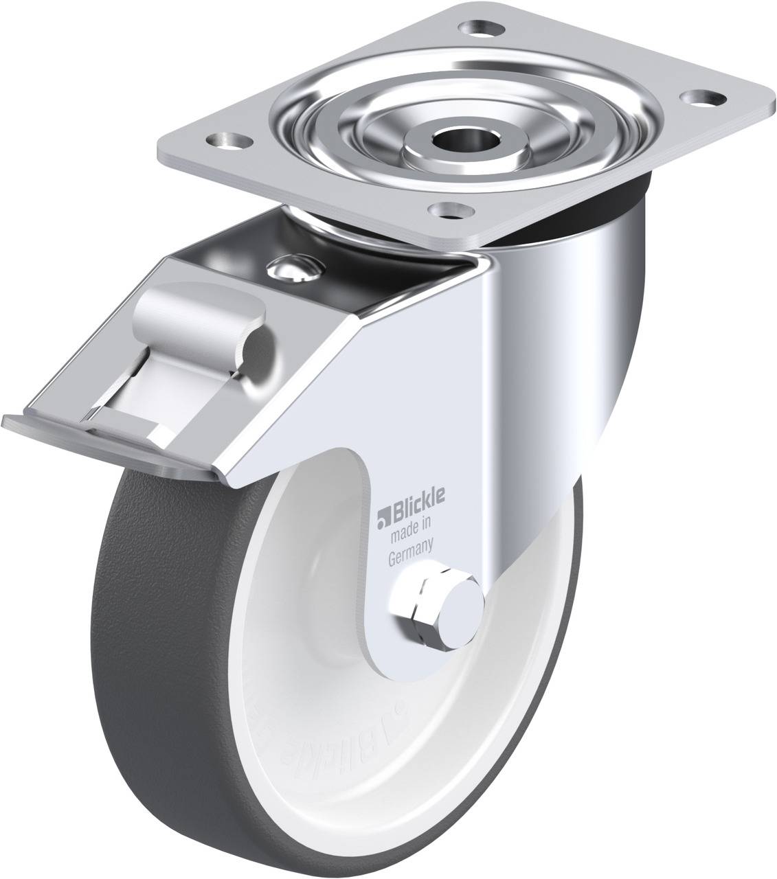 Blickle 739241 L-POTH 160G-FI Kółko skrętne z hamulcem Średnica koła: 160 mm Maksymalne obciążenie: 400 kg 1 szt. - obrazek 1