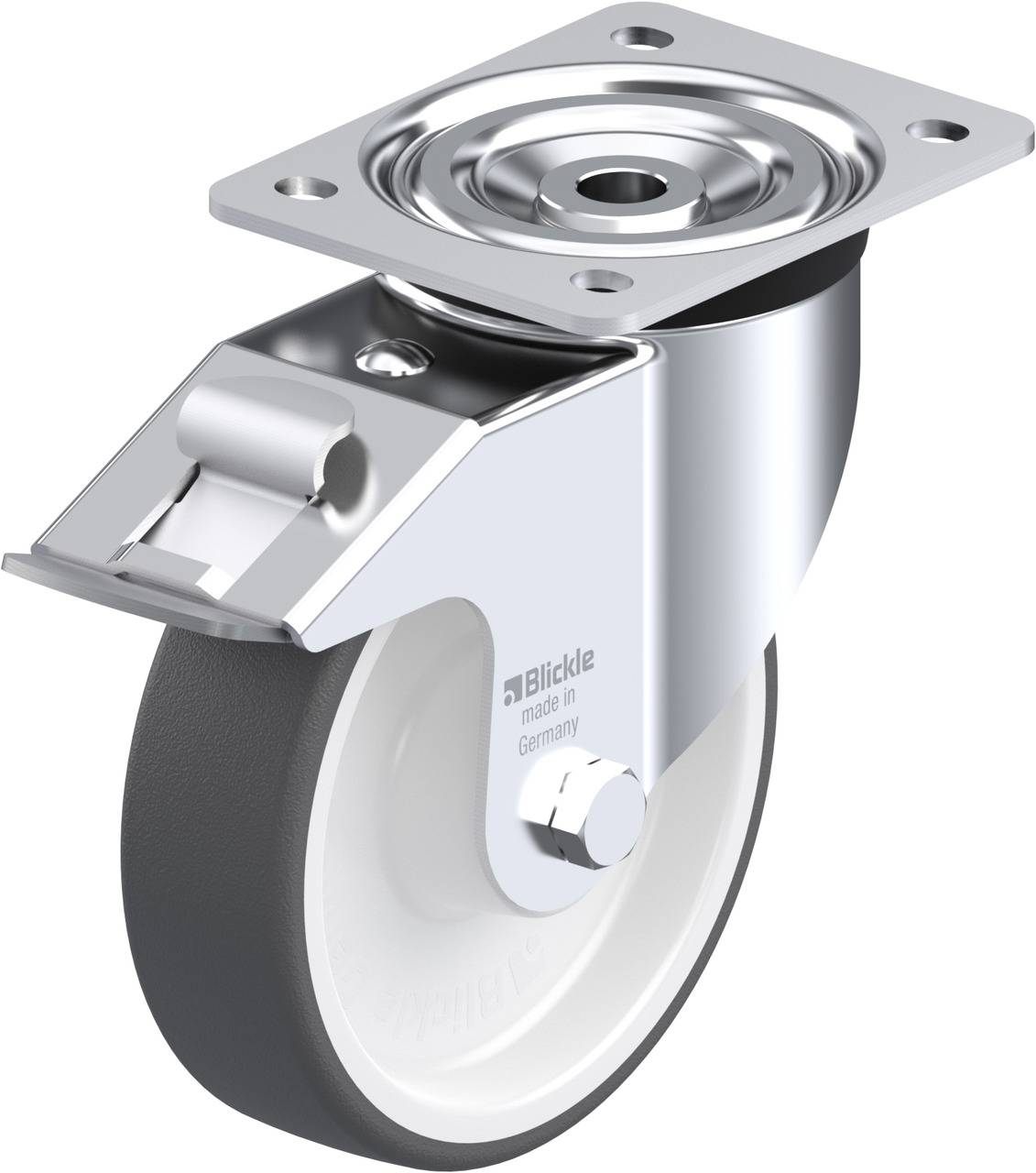 Blickle 739028 L-POTH 160R-FI Kółko skrętne z hamulcem Średnica koła: 160 mm Maksymalne obciążenie: 400 kg 1 szt. - obrazek 1